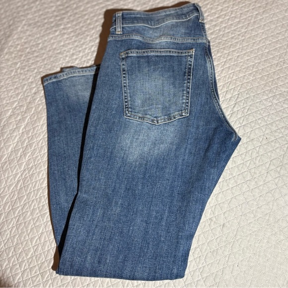 Warp + Weft Blue Straight Leg Jeans NWOT - Picture 4 of 5
